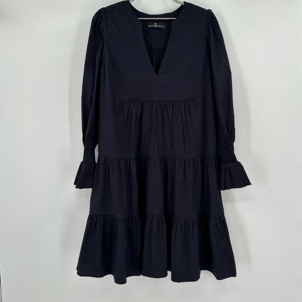 Pomander Place by Tuckernuck Navy Blue Cotton Poplin Kenzo Mini Dress sz M NWOT